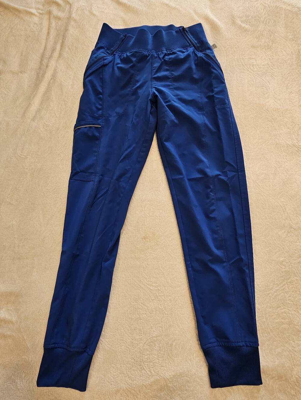 Cherokee iFlex Women's Royal Blue Jogger Scrubs Size XS - Soft Stretch Pocket